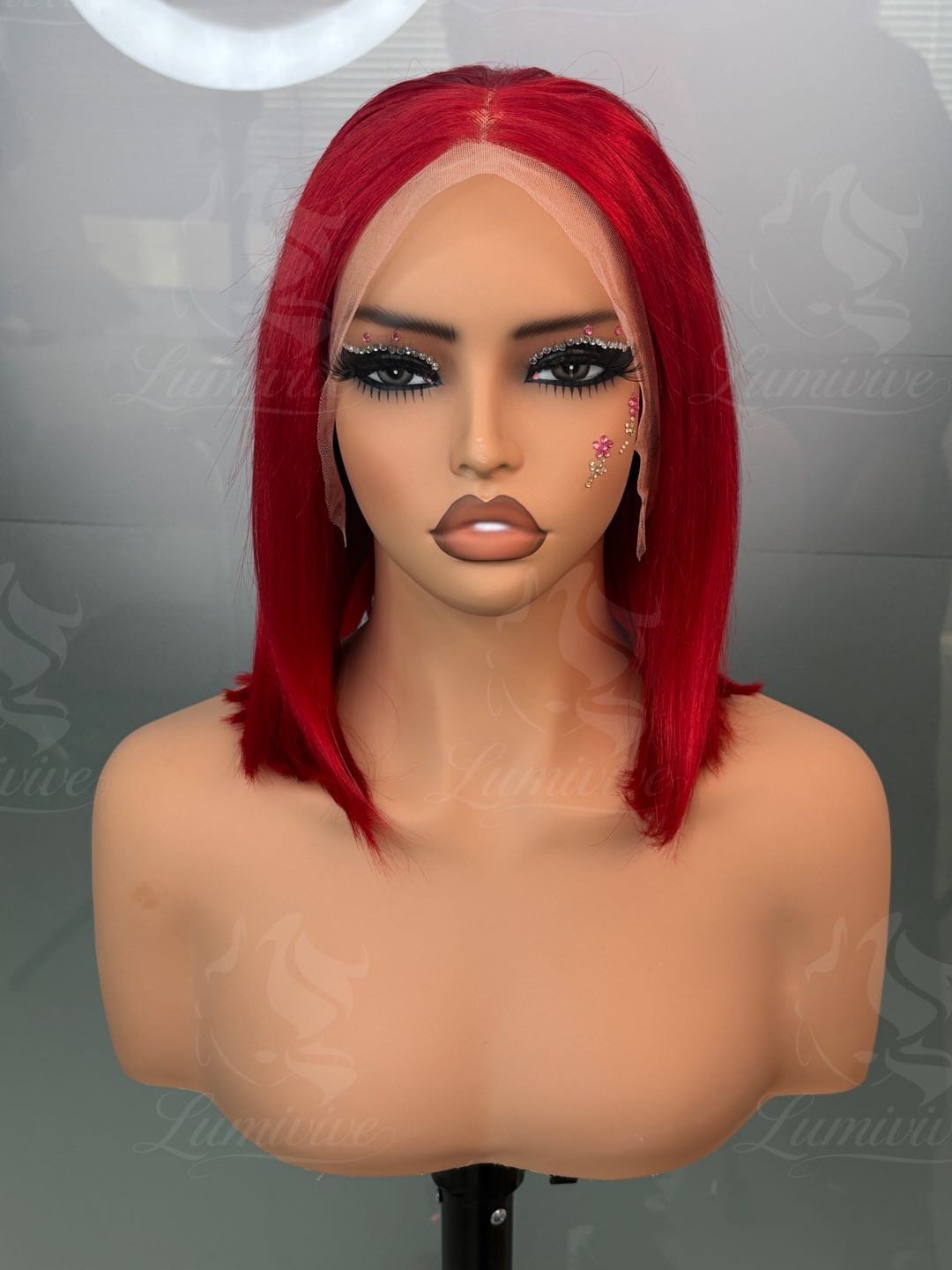 2026/09/1002257059.jpg 12inch human hair wigs available in ginger, brown, maroon and black - Image 1
