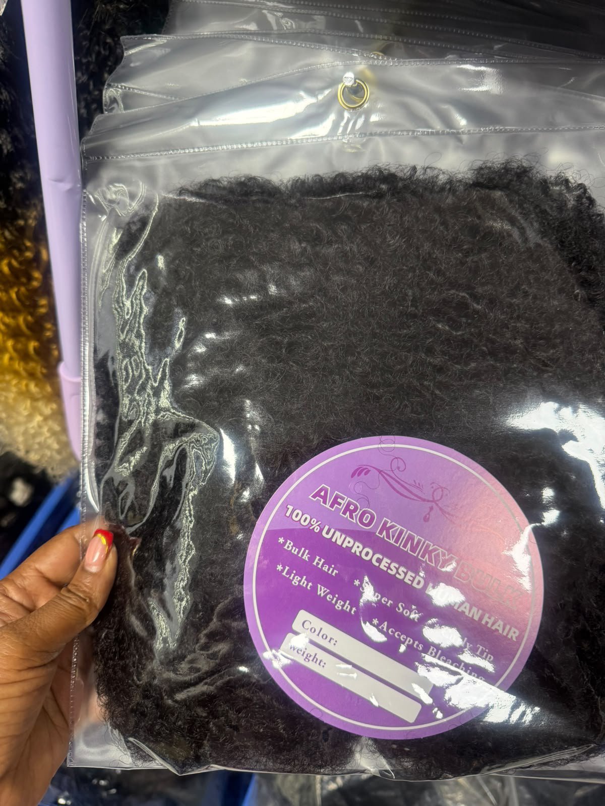 2026/09/1002266220.jpg Afro bulk human hair 100% human hair 20 inch - Image 1