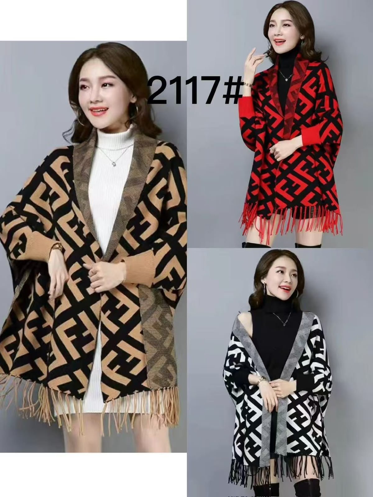 2026/09/244097.jpg Quality classy woolen poncho with sleeve - Image 1