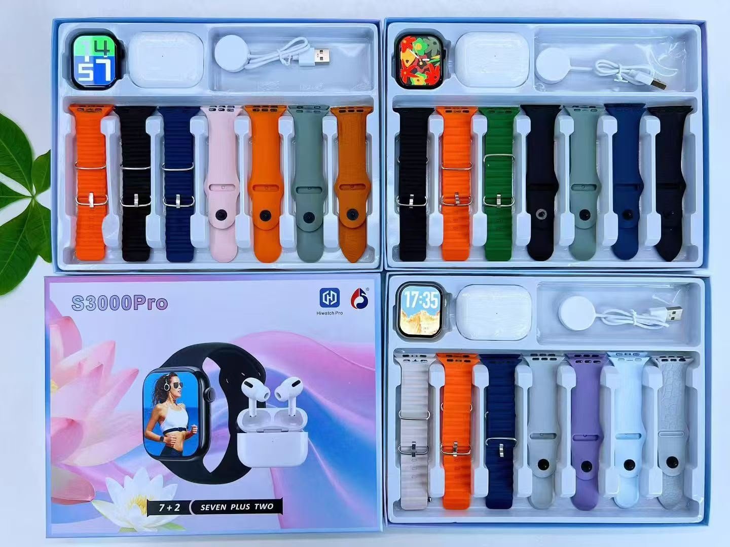 2026/09/252294.jpg 7 straps smart watch with a set of EarPods - Image 1