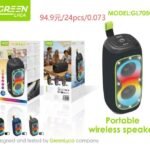 Green lyca portable Bluetooth speakers
