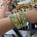 Green Classy zinc alloy bangles