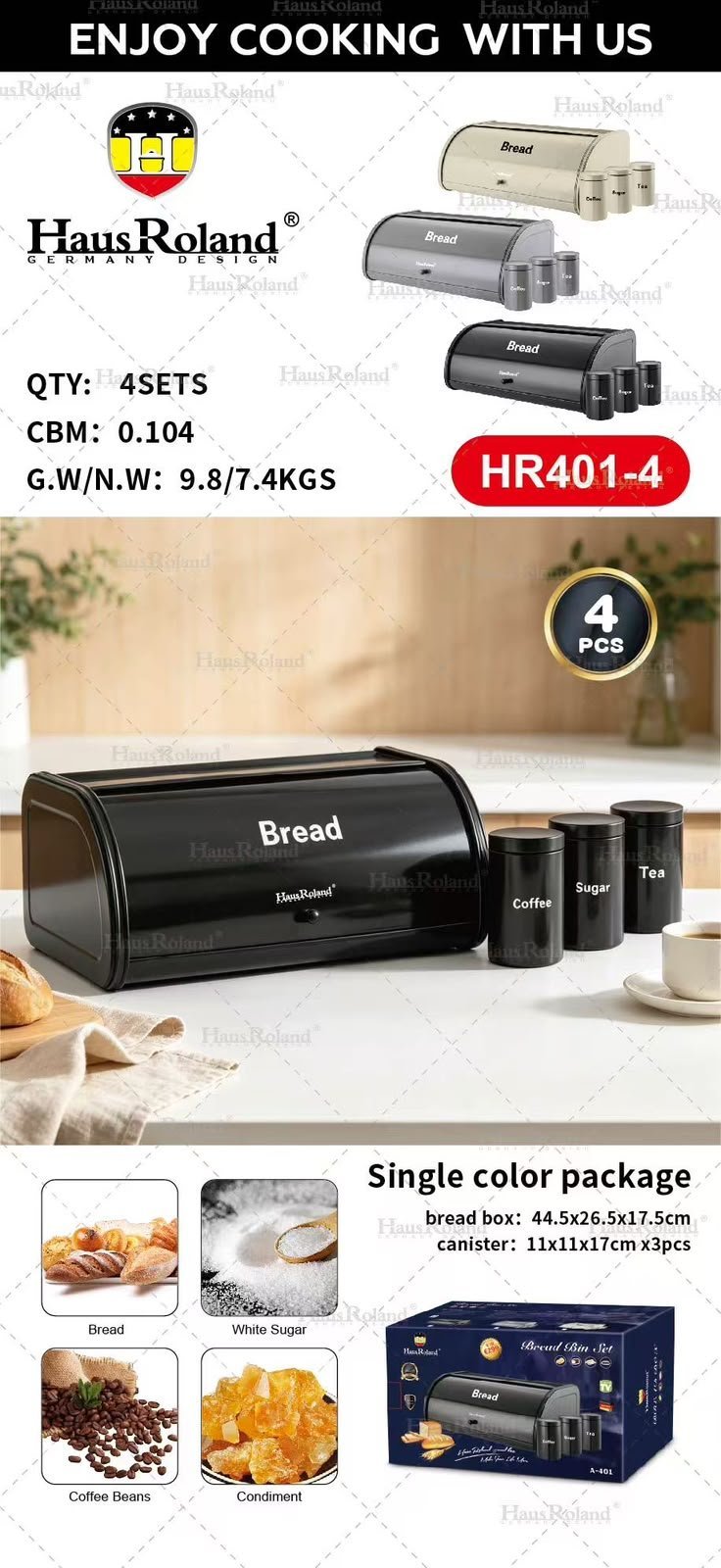 2026/09/256839.jpg 4pc bread storage black - Image 1