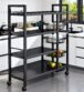 aluminum 4 layer storage rack with fruit shelf